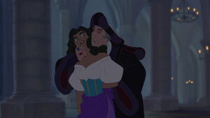 (Esmeralda: What are you doing?) "I was just imagining a rope around that beautiful neck."