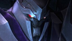 Megatron's evil grin.