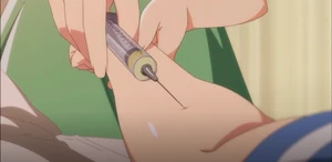 Satoko injecting Rena with H-173.