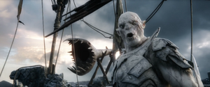 Azog sends his army to attack the city filled with the Laketown citizens.