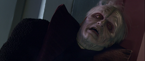 Just as Windu's guard began to fall, Sidious ceased his attack, feigning helplessness.