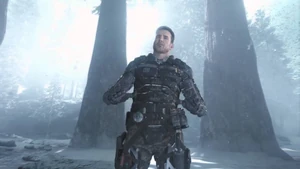 "Hendricks" in the frozen forest, being a construct of Corvus to manipulate the Player.