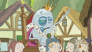 King Jellybean after getting severely beaten up by Morty.