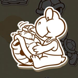 A Koopa clean his shell.