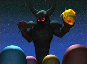 Spooky telling his plan to the Ghosts in Pac-Man World 2.