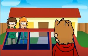 Tord leaving in the opening scene of "25ft Under the Seat"