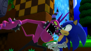 Zazz in Sonic's face