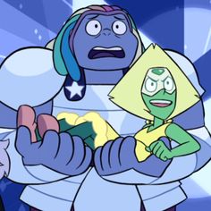 Bismuth holding Peridot