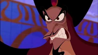 Jafar's angry glare as he fumes over his failure to get the lamp.