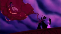 Jafar banishing Aladdin to a frozen wasteland.
