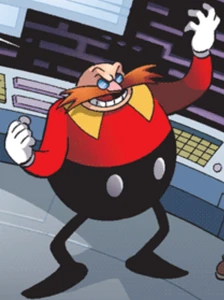 Dr. Eggman as he appeared in the Genesis arc and in his early years after the Worlds Collide arc.