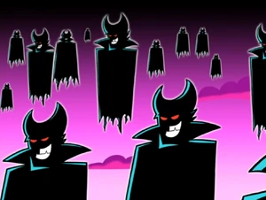 Vlad uses the Plasmius clones to overshadow the voters into voting for him.