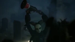 Mummer playing "Jerome's" message.