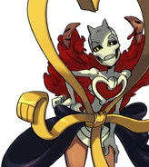 Sekhmet revealing herself, partially covered in her host.