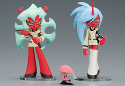 Scanty and Kneesocks figurines