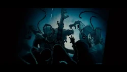 Mr Kreeg screaming in agony being ripped apart to death by the hands of all his victims, knowing that he failed to survive Halloween Night.