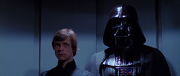 Vader and Luke heading to face the Emperor.