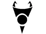The Irken symbol in black