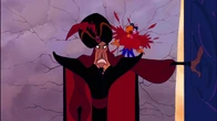 Jafar and Iago after being crushed by the door.