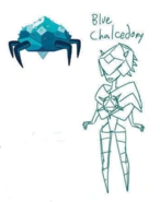 Blue Chalcedony's uncorrupted design concept art revealed in Steven Universe: End of an Era.