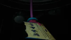 Mommy holding out the first part of the Train Code.