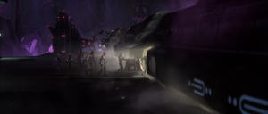 The hunters enter a subtram containing cargo valuable that they were to protect.