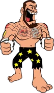 CM Punk as CM Punkrock in The Flintstones & WWE: Stone Age SmackDown!