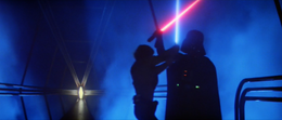 Despite Luke's minimal training, he was able to hold his own for much of the duel.