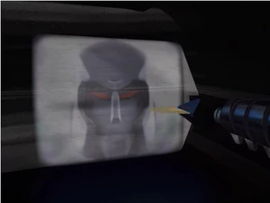 Megatron playing the transmission.jpg (40 KB) Megatron's cameo in Beast Wars.