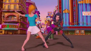 Sunshine Goodness fighting Lady X.