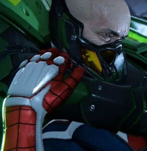 Vulture attacking Spider-Man.