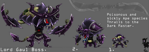 Concept art of Gaul with his minions and Spyro.