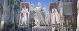 King Magnifico's statue.