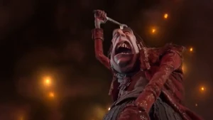 "Monster!?" Archibald Snatcher's villainous breakdown as he is attempting to attack Eggs with a wrench.