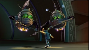 The Arena Guards blocking Nick's way.