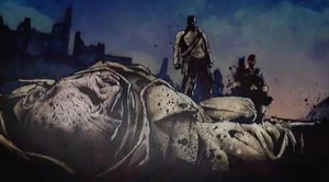 Cole overlooking Kessler's corpse.