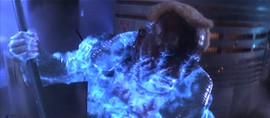 Phoenix being frozen solid after coming in contact with a cryogenic fluid.