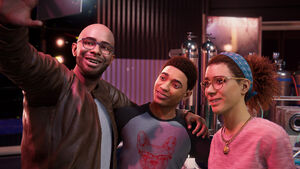 A younger Phin and Miles with Rick.