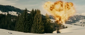 Ambrose is killed when his cable car is destroyed by a rocket-firing umbrella