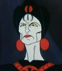 Black Widow scowling.