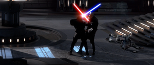 Sensing that Skywalker was holding back his anger and hate, Dooku taunted him, hoping to disrupt his concentration.