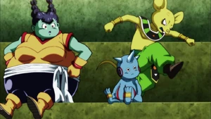 Ep119 Screenshot 0622.jpg (145 KB) Quitela attempting to stomp on Damon for losing.