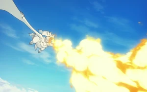 Reshiram using Flamethrower.
