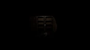 The view of Benjamin's body through the bullet hole.