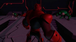 Atrocitus fights both Hal and Kilowog.