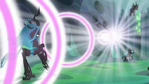 ...but is blasted back super hard by the force of Thorax's love