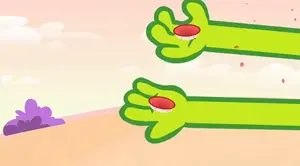 Nutty losing his eye lenses.