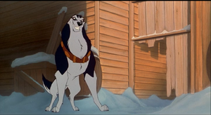 Steele chuckles maliciously as Balto and Boris leave .