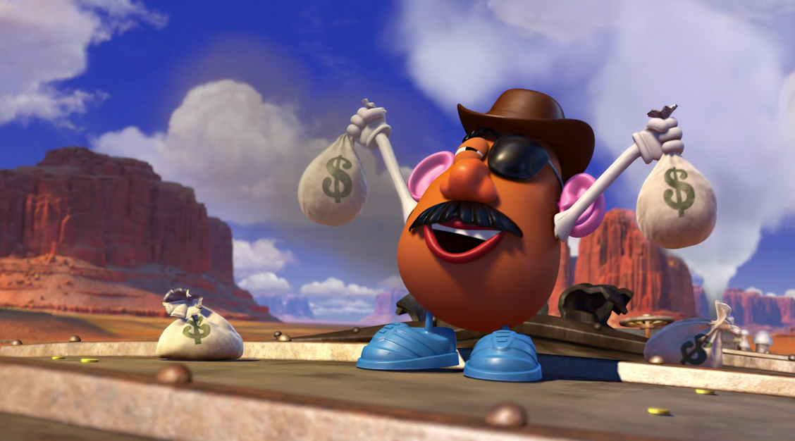 Two Mr. and Mrs. Potatoes, Mr. Potato Head Toy Story Mrs. Potato Head  Sheriff Woody, toy story, food, hand, cartoon png