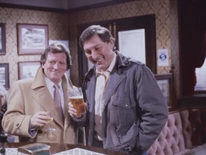 Alan Bradley with local businessman Mike Baldwin.